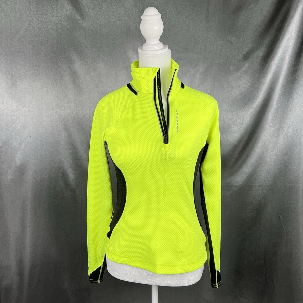 Brooks Running Top Women's S Long Sleeve Run Visible Hiโ Vis Reflective Pullover - Picture 4 of 15